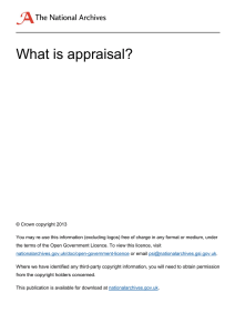What is appraisal?