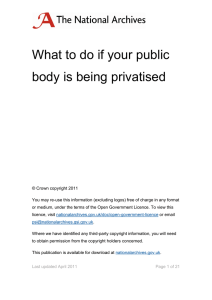 What to do if your public body is being privatised