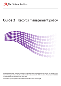 Guide 3 Records management policy