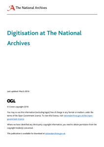 Digitisation at The National Archives