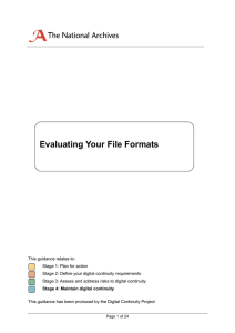 Evaluating Your File Formats