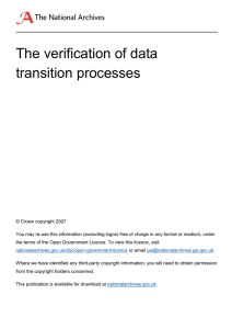 The verification of data transition processes