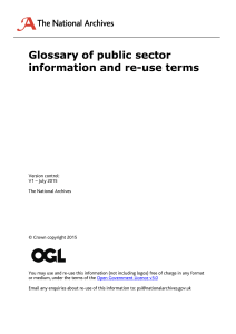 Glossary of public sector information and re-use terms