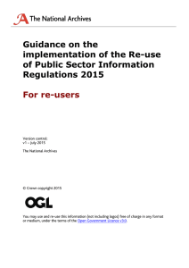 Guidance on the implementation of the Re-use of Public Sector Information Regulations 2015