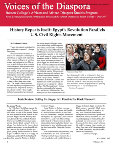 History Repeats Itself: Egypt’s Revolution Parallels U.S. Civil Rights Movement
