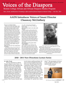 AADS Introduces Voices of Imani Director Chauncey McGlathery