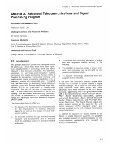 Chapter  2.  Advanced  Telecommunications  and ... Processing  Program