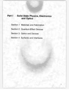 I Solid and Optics