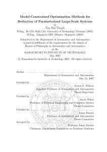 Model-Constrained Optimization Methods for Reduction of Parameterized Large-Scale Systems Tan Bui-Thanh