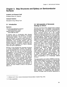 Chapter  3.  Step  Structures  and ... Surfaces 3.2  Self-assembly  of Nanoscale 3.1  Introduction