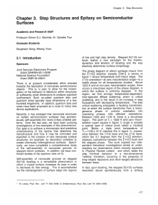 Chapter  3.  Step  Structures  and ... Surfaces 3.1  Introduction