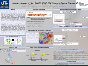 Interaction Analysis of HIV-1 BG5O5 SOSIP. 664 Trimer with Peptide... Kriti Acharya , Adel Ahmed , Francesca Moraca