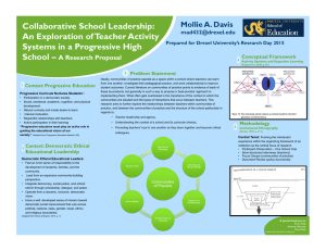 Collaborative School Leadership: An Exploration of Teacher Activity School –