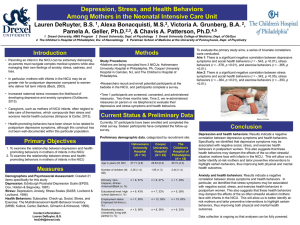 Depression, Stress, and Health Behaviors Methods Introduction