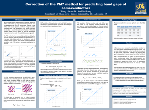 Correction of the PM7 method for predicting band gaps of semi-conductors