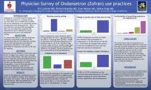 Physician Survey of Ondansetron (Zofran) use practices