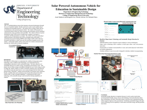 Solar Powered Autonomous Vehicle for Education in Sustainable Design