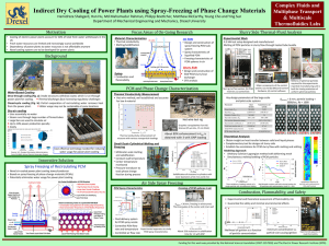 Indirect Dry Cooling of Power Plants using Spray-Freezing of Phase... Complex Fluids and Multiphase Transport