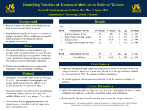 Identifying Variables of  Decreased Alertness in Railroad Workers