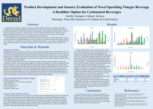Product Development and Sensory Evaluation of Novel Sparkling Vinegar Beverage