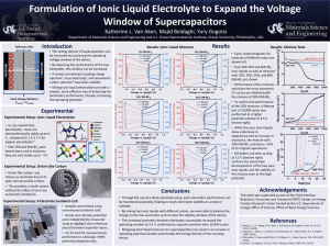 Formulation of Ionic Liquid Electrolyte to Expand the Voltage