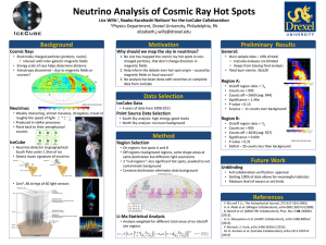 Neutrino Analysis of Cosmic Ray Hot Spots Background Motivation