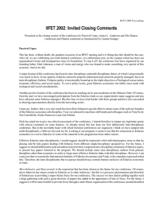 IIFET 2002: Invited Closing Comments