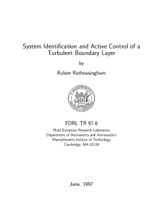 System Identication and Active Control of a Turbulent Boundary Layer by Ruben Rathnasingham