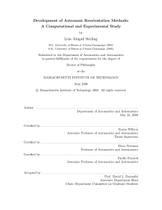 Development of Astronaut Reorientation Methods: A Computational and Experimental Study by