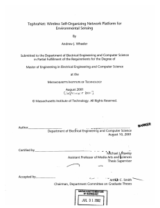 TephraNet:  Wireless  Self-Organizing  Network  Platform ... Environmental  Sensing J.