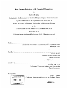 Fast Human Detection  with  Cascaded  Ensembles Berkin Bilgig