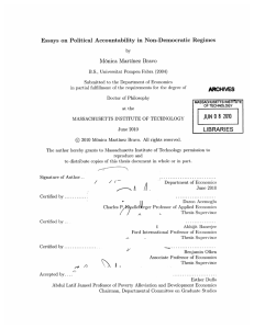 Essays  on  Political  Accountability  in ... M6nica  Martinez  Bravo