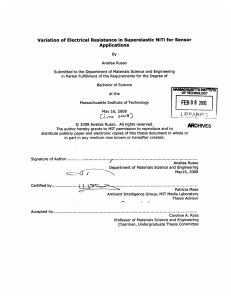 Variation  of Electrical  Resistance  in  Superelastic ... Applications