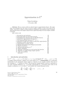 Approximation in C N Norm Levenberg