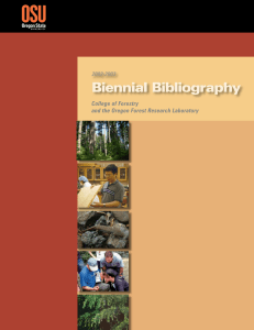 Biennial Bibliography  2002-2003 College of Forestry