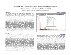 Isolation and Characterization of Endotoxin in Psychrophiles