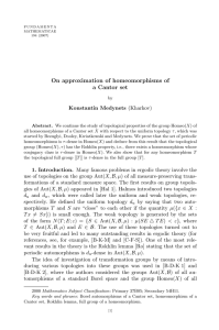 On approximation of homeomorphisms of a Cantor set (Kharkov) Konstantin Medynets