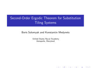 Second-Order Ergodic Theorem for Substitution Tiling Systems Boris Solomyak and Konstantin Medynets