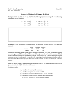 Lesson 12. Multiperiod Models, Revisited