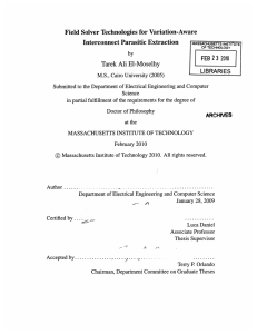 Field Solver  Technologies  for Variation-Aware Interconnect Parasitic Extraction 3