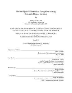 Human Spatial Orientation Perceptions during Simulated Lunar Landing