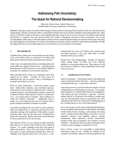 Addressing Fish Uncertainty: The Quest for Rational Decisionmaking