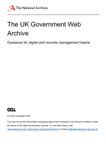 The UK Government Web Archive  Guidance for digital and records management teams