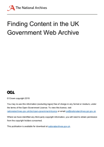 Finding Content in the UK Government Web Archive