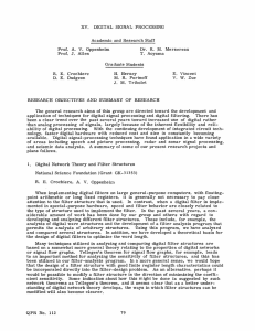 XV. DIGITAL  SIGNAL  PROCESSING