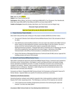 Ground Water Inventory, Monitoring &amp; Assessment Technical Guide Development