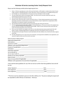 Volunteer &amp; Service Learning Center Van(s) Request Form  Please read the following carefully before beginning the form: 