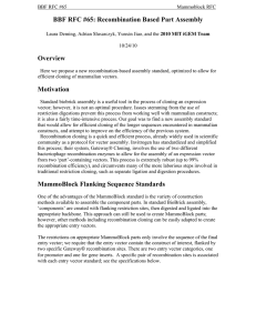 BBF RFC #65: Recombination Based Part Assembly  Overview