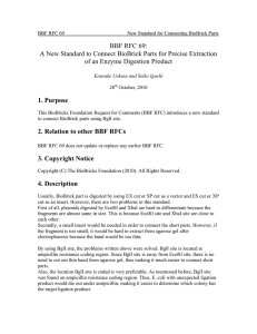 BBF RFC 69: of an Enzyme Digestion Product