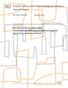 Heracles: Fully Synthesizable Parameterized MIPS-Based Multicore System Technical Report